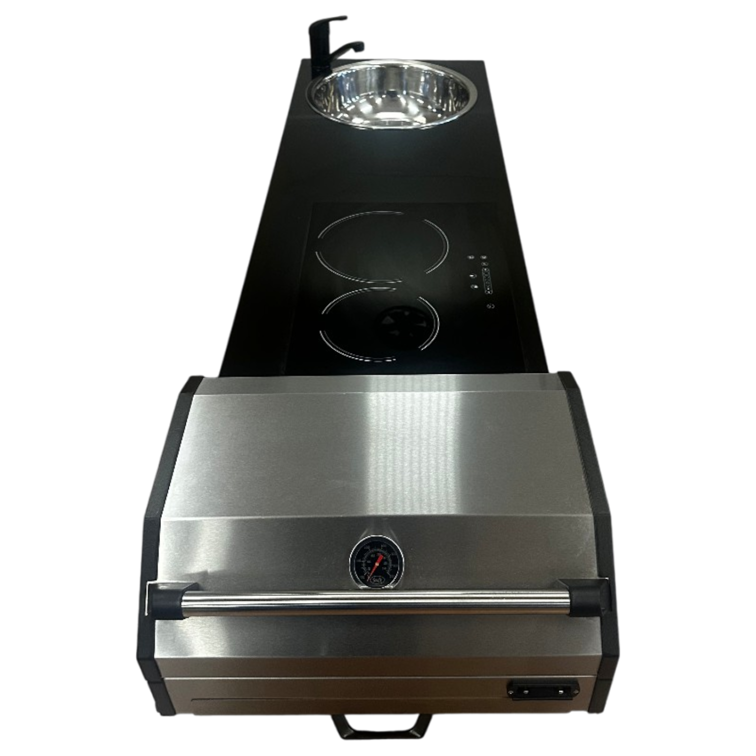 Swift Alfresco S/S (Slide-Out, Electric BBQ, Induction & Sink) - Hawk Appliances
